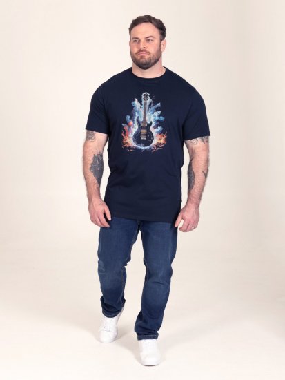 D555 Slater T-shirt imprimé Bleu marine - T-shirts - T-shirts Homme Grande Taille