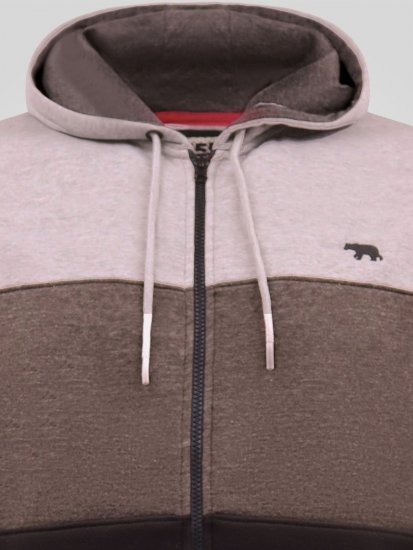 D555 Fitzgerald Zip Through Hoody With Cut & Sew Panels Noir - Sweatshirts & hoodies - Sweatshirts/Hoodies grande taille homme