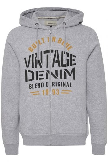 Blend Hoodie 4276 "Vintage Denim" Grey - Sweatshirts & hoodies - Sweatshirts/Hoodies grande taille homme