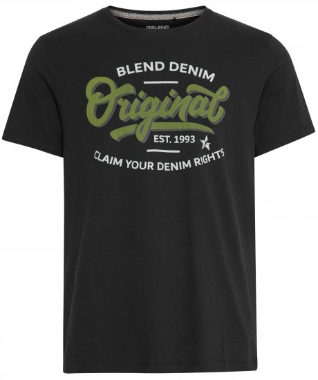 Blend 4568 T-Shirt Black - T-shirts - T-shirts Homme Grande Taille