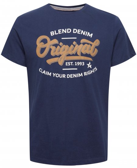 Blend 4568 T-Shirt Dress Blues - T-shirts - T-shirts Homme Grande Taille