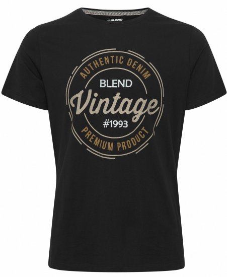 Blend 8411 T-Shirt Black - T-shirts - T-shirts Homme Grande Taille