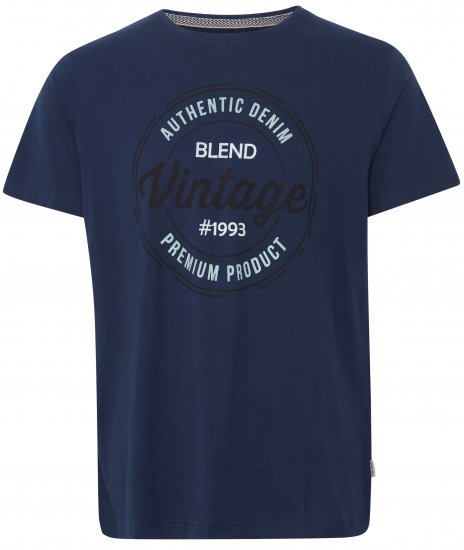Blend 8411 T-Shirt Dress Blues - T-shirts - T-shirts Homme Grande Taille