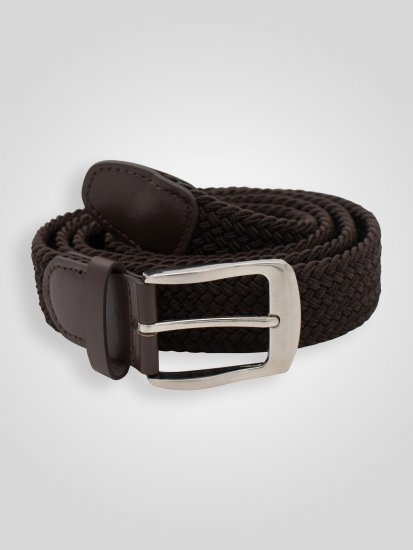 D555 Malcolm Braided Belt Brown - Ceintures - Ceintures grandes tailles pour hommes