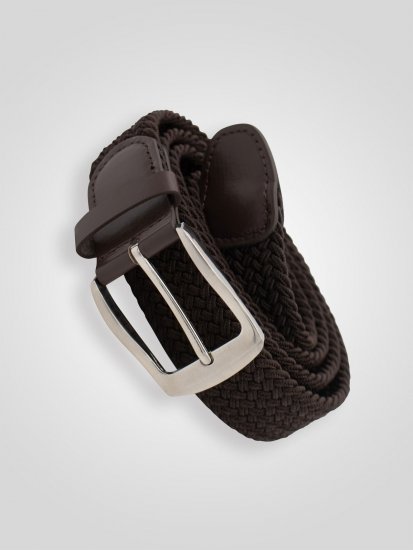 D555 Malcolm Braided Belt Brown - Ceintures - Ceintures grandes tailles pour hommes