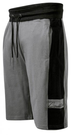 D555 Casper Couture Elasticated Waistband Shorts Grey - Pantalons/shorts de survêtement - Survêtement/jogging grandes tailles