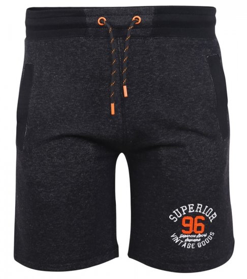 D555 HARLOW Jersey Shorts Black Twist - Pantalons/shorts de survêtement - Survêtement/jogging grandes tailles