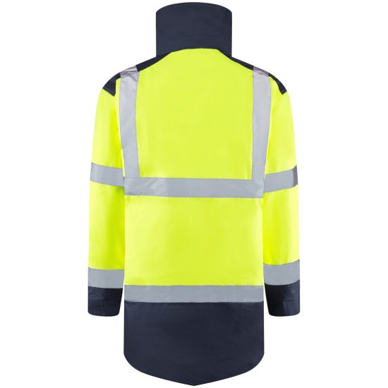 Leo Tawstock Warm Quilted Anorak Hi-Vis Yellow/Navy - Vêtements de travail - Vêtements de travail grandes tailles