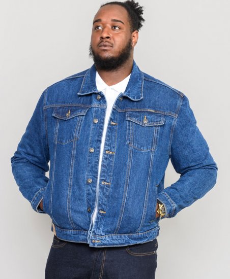 Duke Trucker Denim Jacket Blue - Vestes - Vestes Homme Grandes Tailles