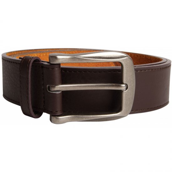 D555 Harrison Leather Belt Brown, 4cm - Ceintures - Ceintures grandes tailles pour hommes