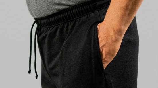 20 Nodi Grecale Stretch Fleece Cotton Sports Pants with Enzyme and Soft Touch Treatment Black - Pantalons/shorts de survêtement - Survêtement/jogging grandes tailles