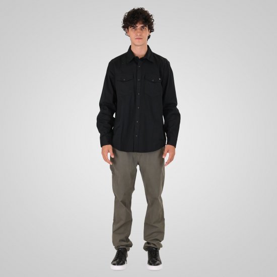 Double Outfitters GS-5126 Chemise à boutons-pression Noir - Chemises - Chemises Grandes Tailles Hommes