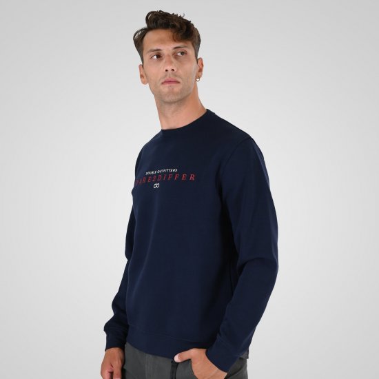 Double Outfitters MTOP-1151 Sweat-shirt Bleu marine - Sweatshirts & hoodies - Sweatshirts/Hoodies grande taille homme