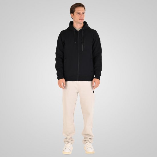 Double Outfitters MTOP-1160 Sweat à capuche zippé Noir - Sweatshirts & hoodies - Sweatshirts/Hoodies grande taille homme