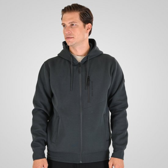 Double Outfitters MTOP-1160 Sweat à capuche zippé Vert foncé - Sweatshirts & hoodies - Sweatshirts/Hoodies grande taille homme