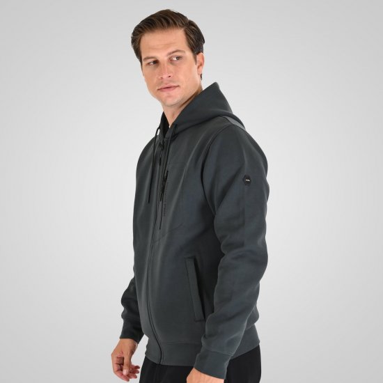 Double Outfitters MTOP-1160 Sweat à capuche zippé Vert foncé - Sweatshirts & hoodies - Sweatshirts/Hoodies grande taille homme