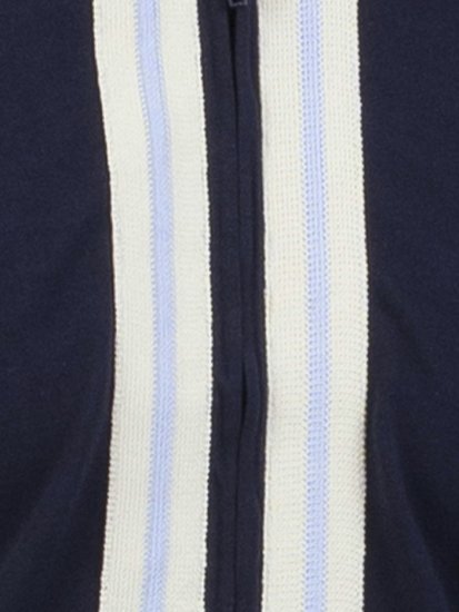 Mish Mash Belgrade Zip Through Polo Navy - Polos - Polos homme grande taille