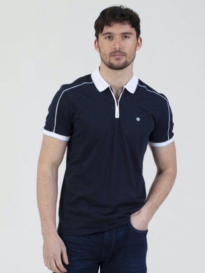 Mish Mash Zegreb Sporty Polo Navy - Polos - Polos homme grande taille
