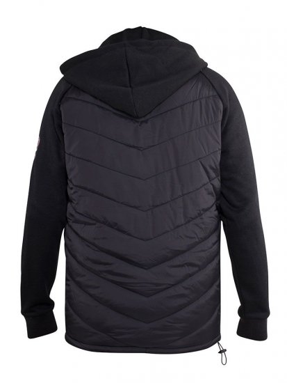 D555 Thorpe Hooded Quilted Jacket With Fleece Sleeves And Removable Fleece Hood - Vestes - Vestes Homme Grandes Tailles
