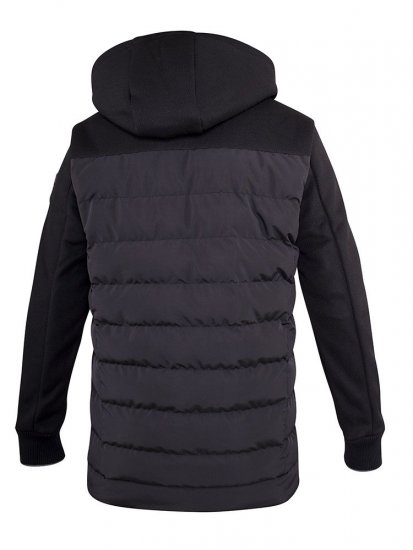 D555 Hampshire Hooded Quilted Jacket Black - Vestes - Vestes Homme Grandes Tailles