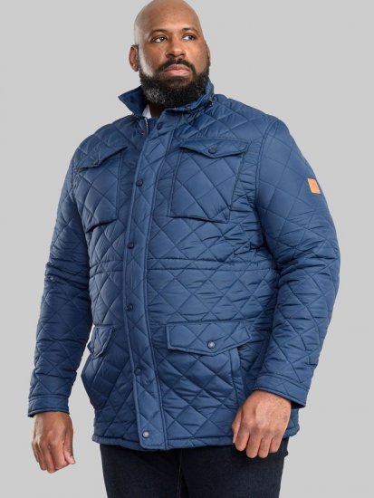D555 Dalwood Quilted Jacket With Zip Away Hood - Vestes - Vestes Homme Grandes Tailles