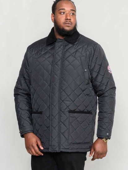 D555 Northcole Quilted Jacket Black - Vestes - Vestes Homme Grandes Tailles