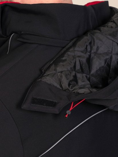 D555 Jamie Soft Shell Detachable Hood Padded Jacket Noir TALL - TALL vestes - Vestes TALL pour hommes grands