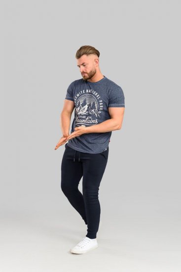 D555 Brandon Sweatpants with Tapered leg Navy - Pantalons/shorts de survêtement - Survêtement/jogging grandes tailles