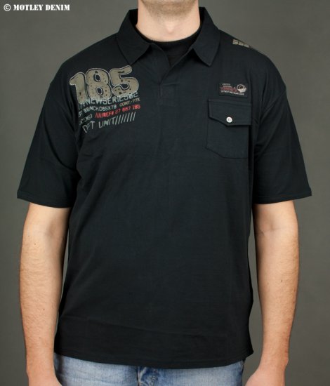 Duke Rinaldo Black - Polos - Polos homme grande taille