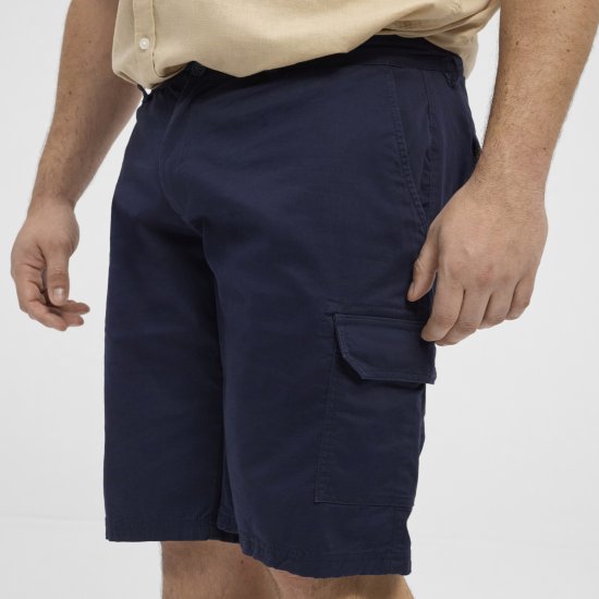 North Latitude 51133 short cargo bleu marine - Shorts - Shorts hommes grande taille