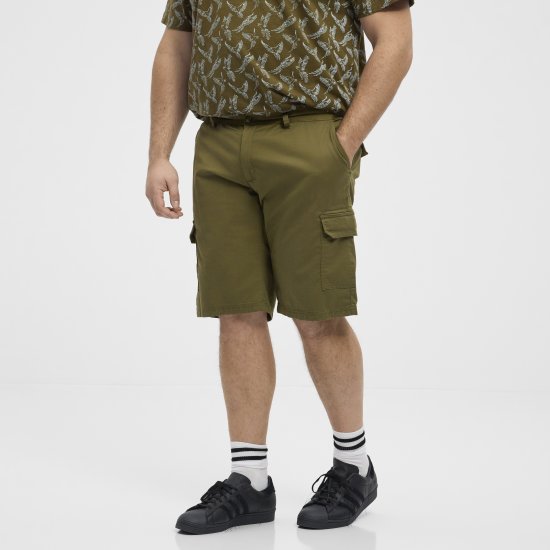 North Latitude 51133 short cargo vert militaire - Shorts - Shorts hommes grande taille