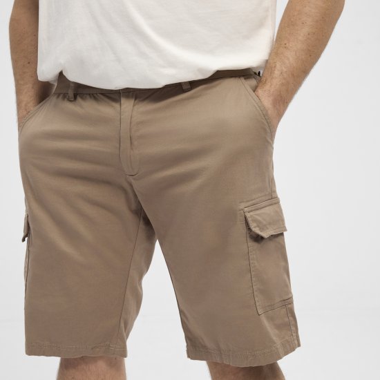 North Latitude 51133 short cargo sable foncé - Shorts - Shorts hommes grande taille