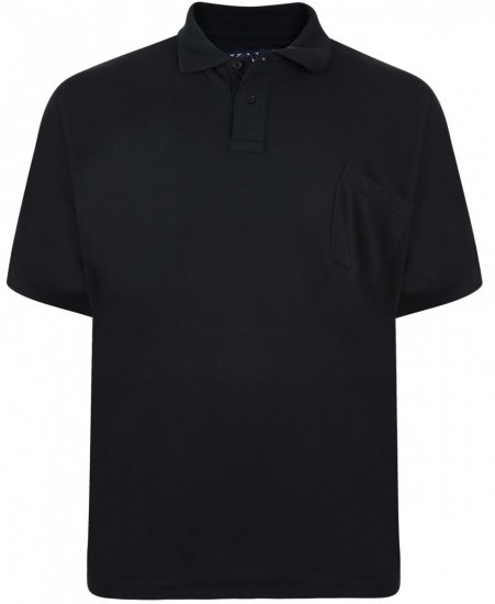 Kam Jeans Polo Black - Polos - Polos homme grande taille