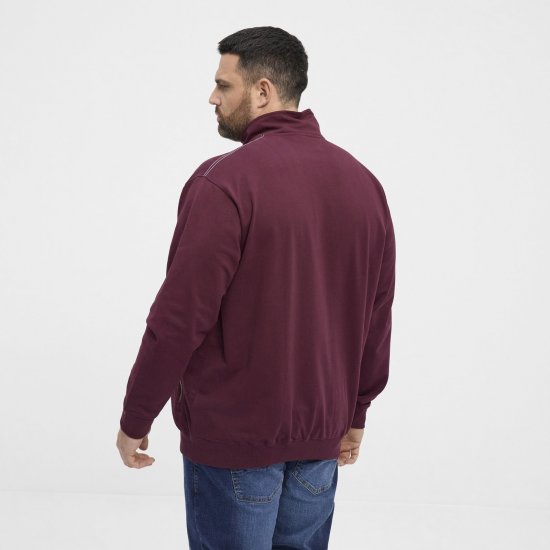 North Latitude Half Zip Sweat Bordeaux - Sweatshirts & hoodies - Sweatshirts/Hoodies grande taille homme