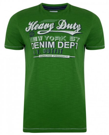 Kam Heavy Duty Tee Green - T-shirts - T-shirts Homme Grande Taille