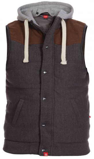 D555 Lowell Waistcoat Charcoal - Vestes - Vestes Homme Grandes Tailles