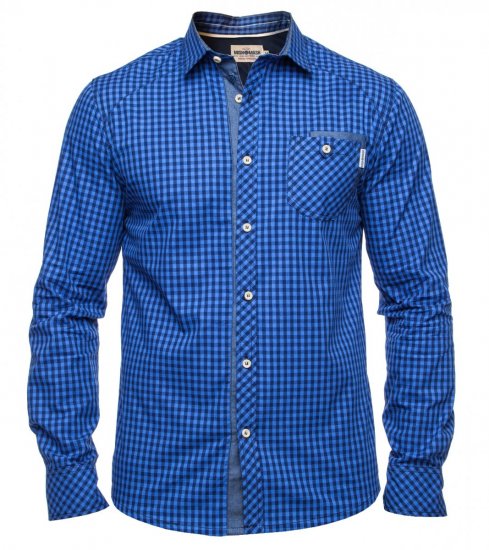 Mish Mash Grill Blue L/S - Chemises - Chemises Grandes Tailles Hommes