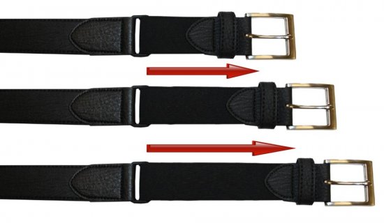 D555 Matthew X-tender belt Black, 4,4cm - Ceintures - Ceintures grandes tailles pour hommes