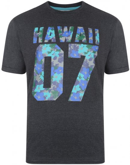 Kam Jeans 542 T-shirt Charcoal - T-shirts - T-shirts Homme Grande Taille