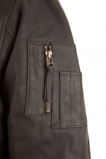 Woodland Aviator Leather jacket Brown - Vestes - Vestes Homme Grandes Tailles