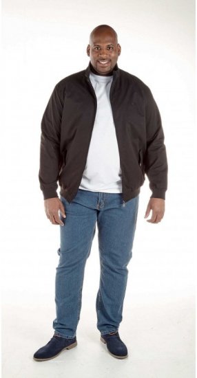 D555 Windsor Cotton Harrington Jacket Navy - Vestes - Vestes Homme Grandes Tailles