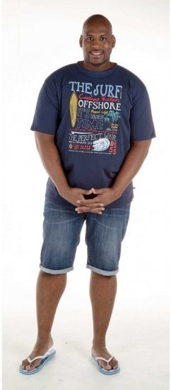 D555 Jordan T-shirt Navy - T-shirts - T-shirts Homme Grande Taille