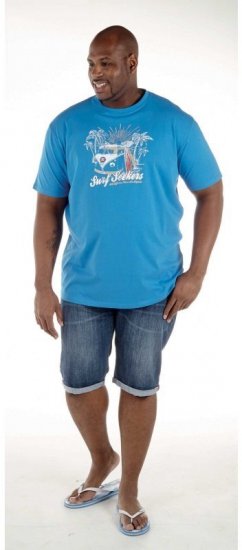 D555 Magnus T-shirt Blue - T-shirts - T-shirts Homme Grande Taille