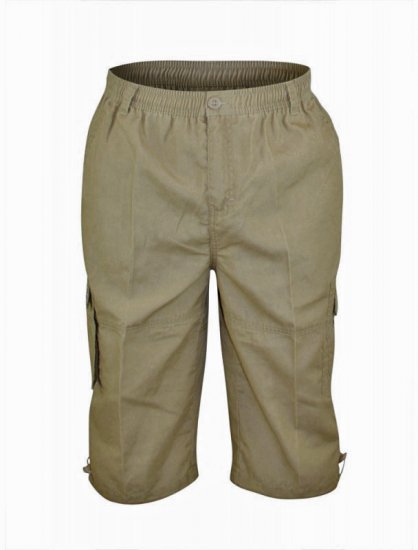 D555 Mason Cargo Shorts Sand - Shorts - Shorts hommes grande taille