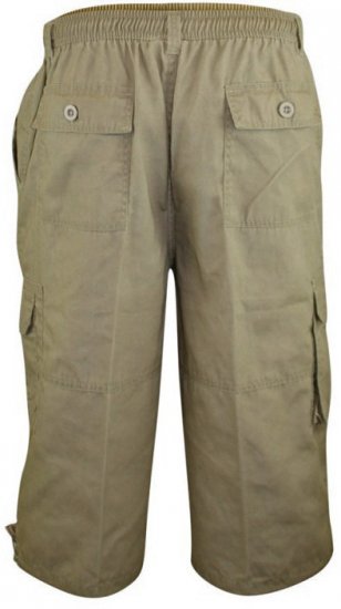 D555 Mason Pantacourt à poches latérales Beige - Shorts - Shorts hommes grande taille