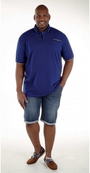 D555 Asia Polo Shirt Blue - Polos - Polos homme grande taille