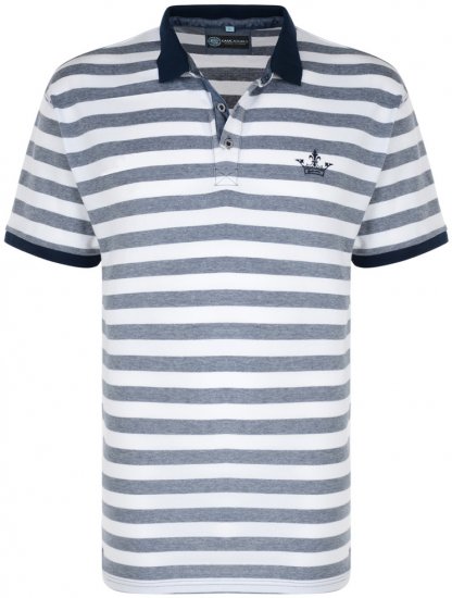 Kam Jeans Stripe Polo - Polos - Polos homme grande taille