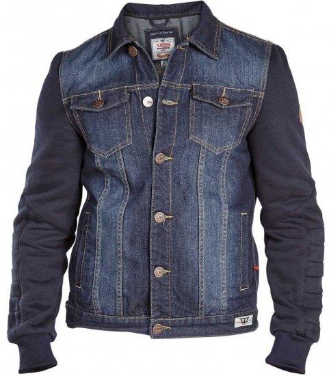 D555 CURTIS Denim Jacket With Detachable Hood - Vestes - Vestes Homme Grandes Tailles