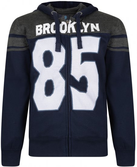 Kam Jeans Brooklyn Hoody Navy - Sweatshirts & hoodies - Sweatshirts/Hoodies grande taille homme