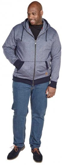 D555 AVERY Blue Speckled Hoody - Sweatshirts & hoodies - Sweatshirts/Hoodies grande taille homme